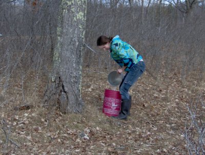 Emptying the buckets