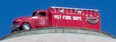 A closer view of the firetruck