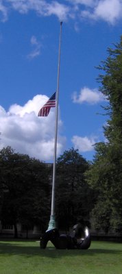 Flag at Half Mast in Killian Court